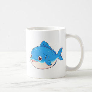 Taza De Café Dibujo de peces azules, estilo Personalizado