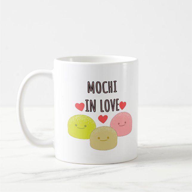Taza De Café Dibujo de Personalizado de Mochi Cute (Izquierda)