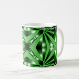 Taza De Café Dibujo de perspectiva de degradado de color verde 