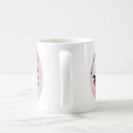 Taza De Café Dibujo de plumas y tinta en rosa - Enfoque en bell