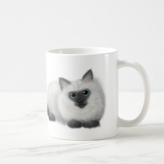 Taza De Café Dibujo de Ragdoll (Derecha)