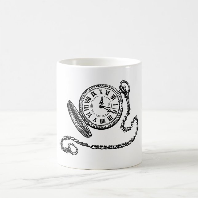 Taza De Café Dibujo de reloj de bolsillo victoriano vintage (Subido por el creador)