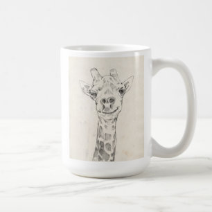 Taza De Café Dibujo de retrato de jirafa