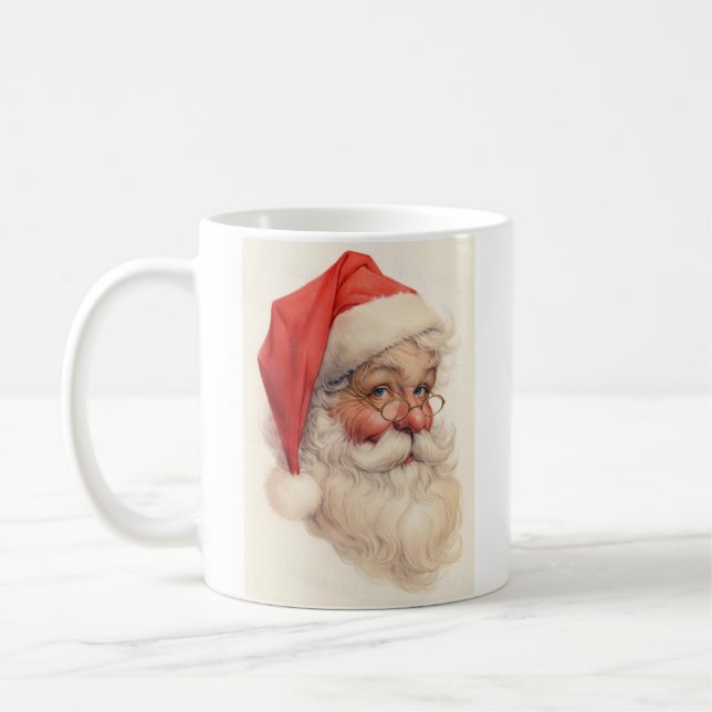 Taza De Café Dibujo de Santa Claus (Izquierda)