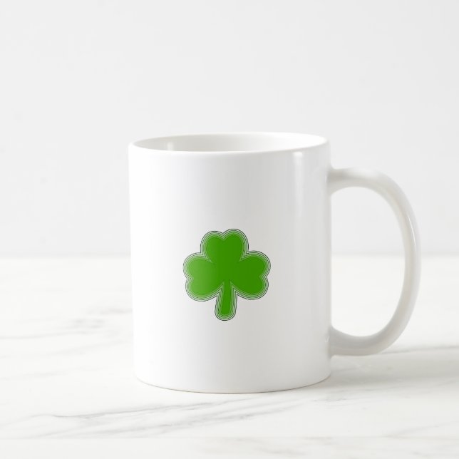 Taza De Café Dibujo de Shamrock de San Patricio (Derecha)