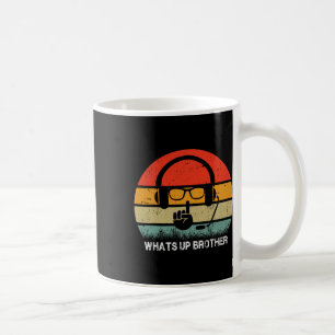 Taza De Café Dibujo de streamer Qué pasa hermano divertido víde