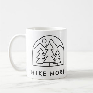 Taza De Café Dibujo de subir más pinos y montañas