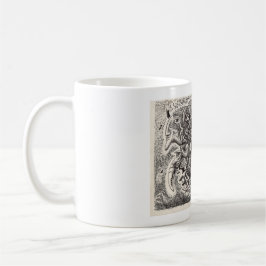 Taza De Café Dibujo de tinta de bestia híbrida