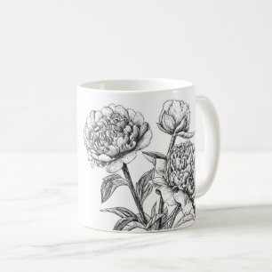 Taza De Café Dibujo de tinta peatonal