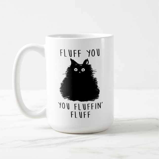 Taza De Café Dibujo de un gato negro (Izquierda)