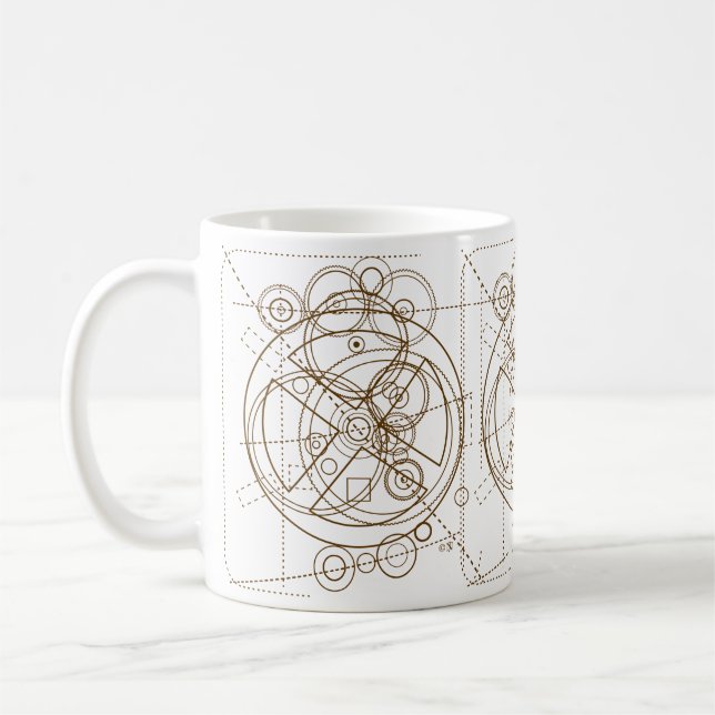 Taza De Café Dibujo del Mecanismo Antikitetario (Izquierda)