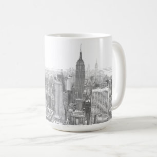 Taza De Café Dibujo del paisaje de la ciudad de Nueva York