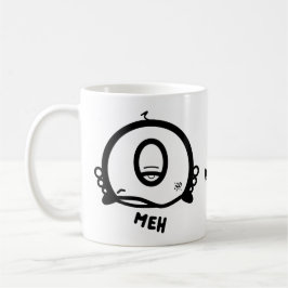 Taza De Café Dibujo Divertido de Café “Meh” con un Solo Ojo Hum