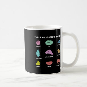 Taza De Café Dibujo Divertido de Escalador de Rocas en Pared In