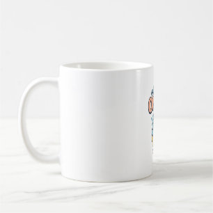 Taza De Café Dibujo divertido de perezoso con diseño vectorial