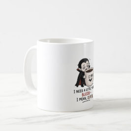 Taza De Café Dibujo divertido de vampiro y café para Halloween