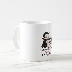 Taza De Café Dibujo divertido de vampiro y café para Halloween