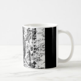 Taza De Café Dibujo en blanco y negro de Rooster on Mug