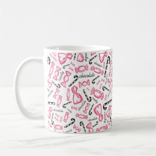 Taza De Café Dibujo/esbozo de vaina de chocolate con esmalte de