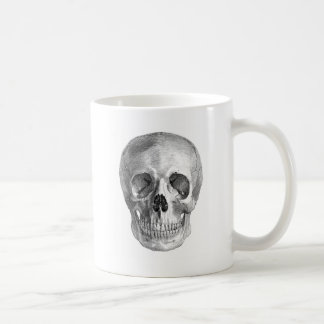 Taza De Café Dibujo frontal de la visión de un cráneo humano