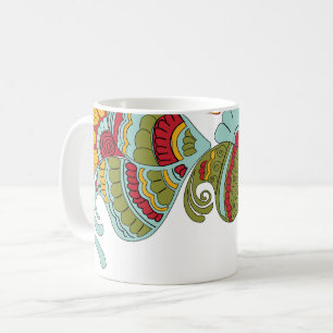 Taza De Café Dibujo manual de color tazón de café
