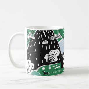Taza De Café Dibujo manual de ilustraciones gráficas abstractas
