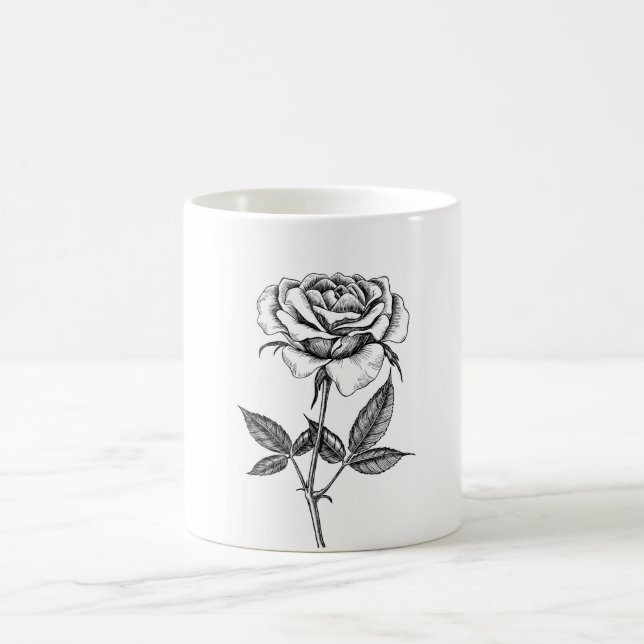 Taza De Café dibujo Rosa (Centro)