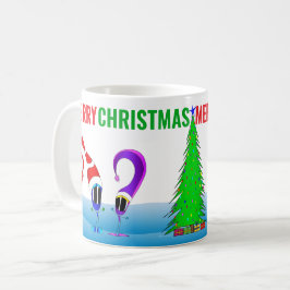 Taza De Café Dibujos Animados Coloridos Feliz Navidad