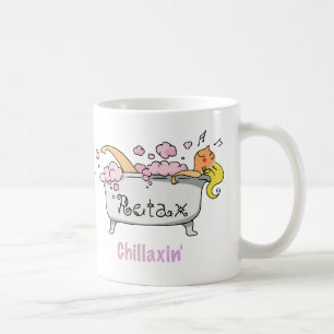 Taza De Café Dibujos animados de bañera para relajarse