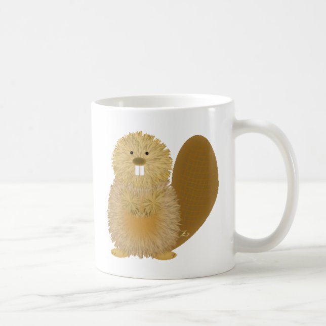 Taza De Café Dibujos animales adorables: Castor (Derecha)