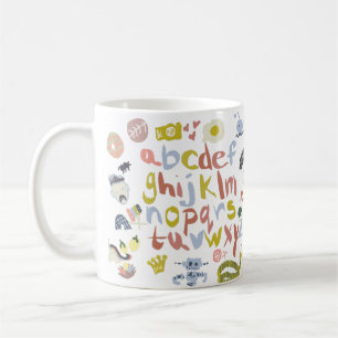 Taza De Café Dibujos de alfabetos para maestros de preescolar