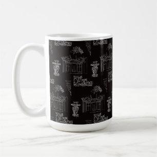 Taza De Café Dibujos de línea arquitectónicos y florituras - ne