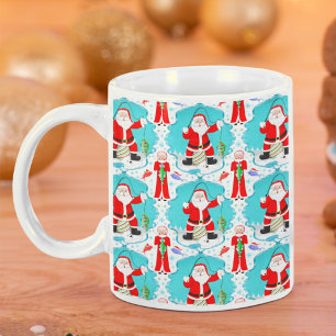 Taza De Café Dibujos divertidos de Navidad: la Sra. Claus le ga