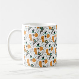 Taza De Café Dibujos Lindos de Halloween con Patrón de Calabaza