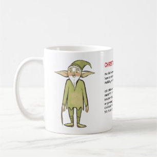 Taza De Café Diccionario del artesano del Polo Norte Elf navida