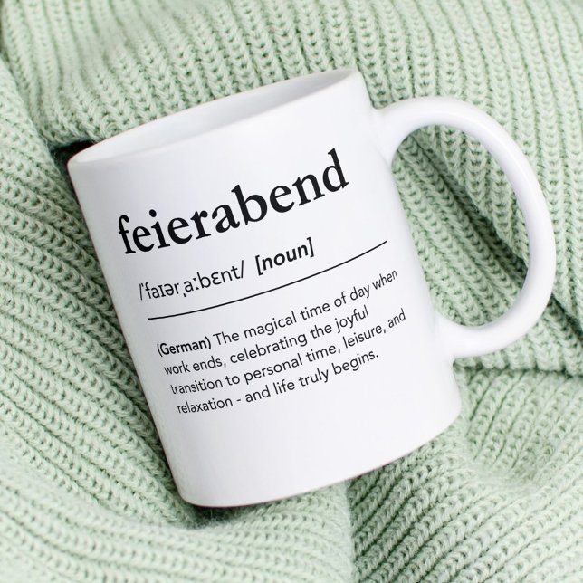 Taza De Café Diccionario Feierabend Definition Foreign Words (Subido por el creador)