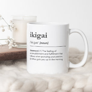 Taza De Café Diccionario japonés de definición de Ikigai