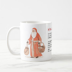 Taza De Café Diccionario Père Noël Padre Navidad Francés 