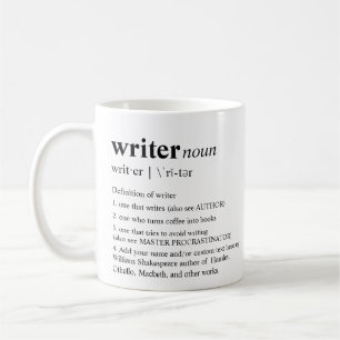 Taza De Café Diccionario personalizado diversión del escritor
