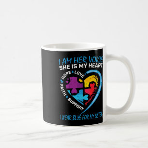 Taza De Café Dice El Rompecabezas Que Yo Llevo Azul Por Mi Herm