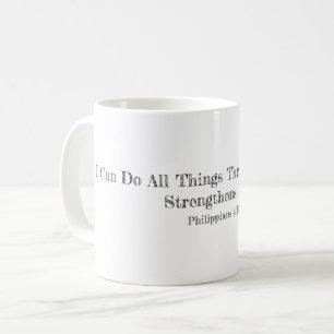 Taza De Café Dice la Biblia por la fuerza
