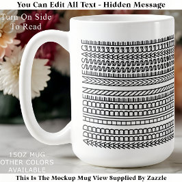Taza De Café Dicho de cita Chiste familiar Mensaje oculto 152 D