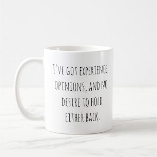 Taza De Café Dicho divertido con opinión sarcástica y humorísti