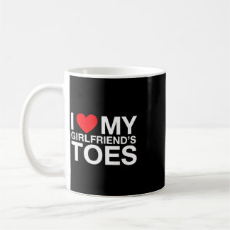 Taza De Café Dicho divertido corazón mis dedos de los pies de n