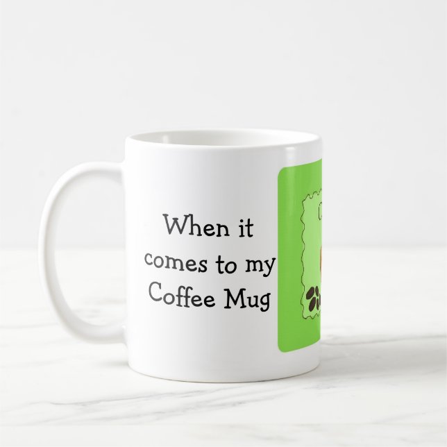 Taza De Café Dicho Divertido de Café El Tamaño Importa (Izquierda)