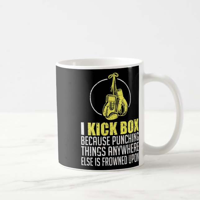 Taza De Café Dicho divertido de kickboxing Combyt Fighter Kickb (Derecha)