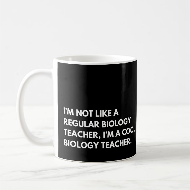 Taza De Café Dicho divertido de profesor de biología (Izquierda)