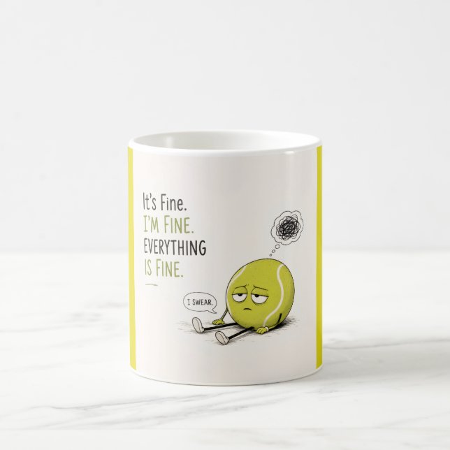 Taza De Café Dicho divertido de tenis (Centro)