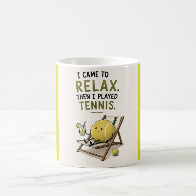 Taza De Café Dicho divertido de tenis (Centro)