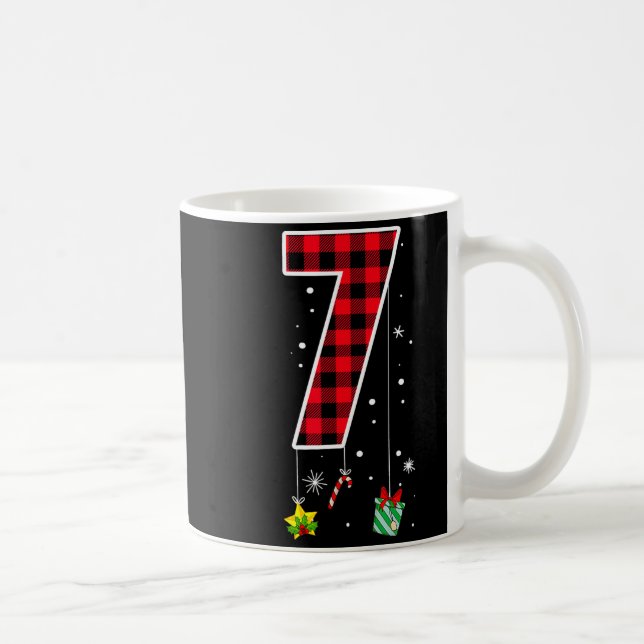 Taza De Café Dicho divertido del meme número 7 Navidad 6 7 Seis (Derecha)